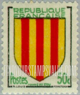 FindYourStampsValue: Arms of County of Foix: Arms Type of 1949