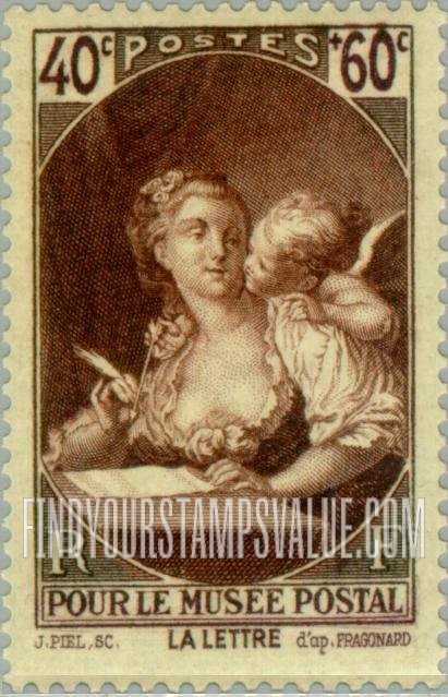 FindYourStampsValue: SEMI-POSTAL - “The Letter” by Jean Honoré Fragonard