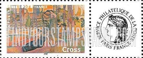 FindYourStampsValue: Impressionist Paintings: Evening Air, by Henri-Edmond Cross