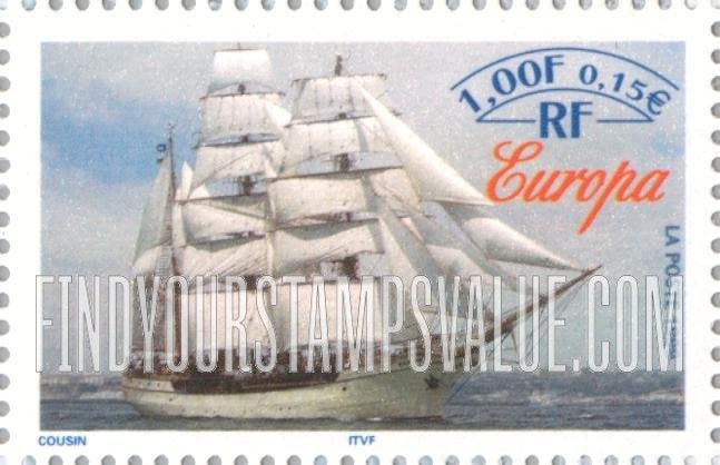 FindYourStampsValue: Gathering of Tall Ships, Rouen, July 9-18: Europa