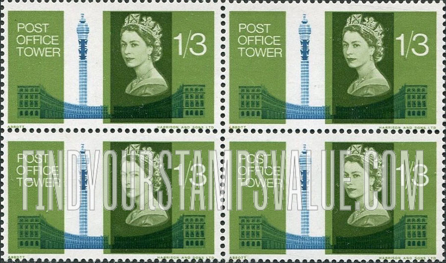 FindYourStampsValue: Great Britain (United Kingdom): Post Office Tower and Nash Terrace, Regents Park