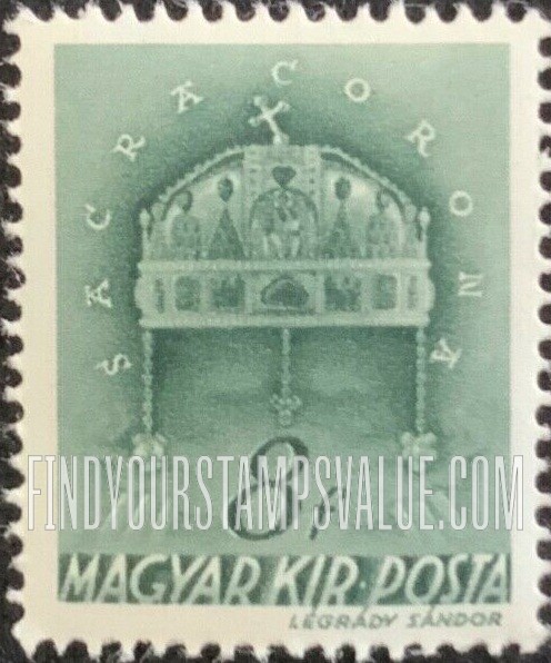 FindYourStampsValue: Crown of Saint Stephen: Types of 1939