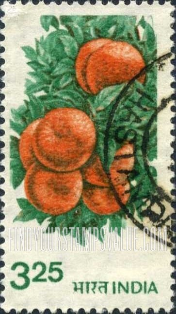 FindYourStampsValue: Republic of India: Oranges - भारत गणराज्य: संतरे