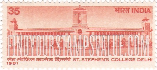 FindYourStampsValue: Republic of India: St. Stephen's College centenary - भारत गणराज्य: सेंट स्टीफ़न कॉलेज की शताब्दी