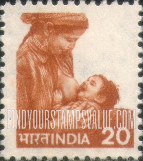 FindYourStampsValue: Republic of India: Child nutrition - भारत गणराज्य: बाल पोषण