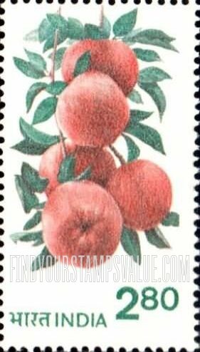 FindYourStampsValue: Republic of India: Apples - भारत गणराज्य: सेब
