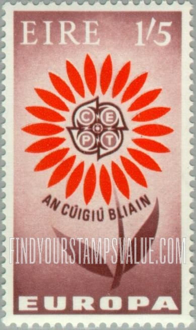 FindYourStampsValue: CEPT Daisy (22 Petals): Europa Issue