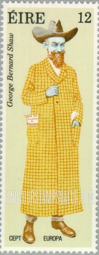 FindYourStampsValue: George Bernard Shaw, by Alick Ritchie: Europa Issue