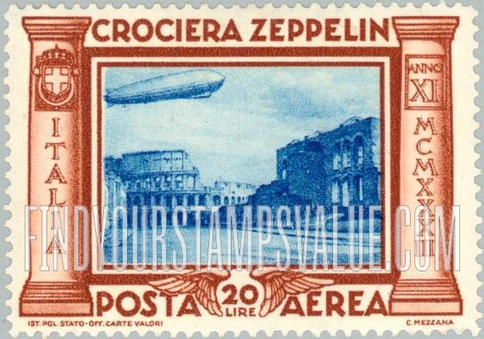 FindYourStampsValue: AIR POST - Graf Zeppelin Issue: Imperial Avenue