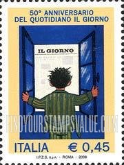 FindYourStampsValue: Il Giorno Newspaper, 50th Anniversary