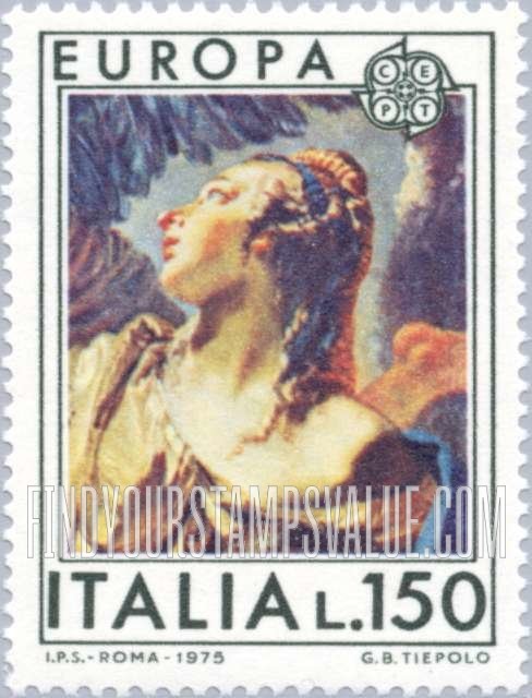 FindYourStampsValue: Apparition of Angel to Hagar and Ishmael, by Tiepolo (detail)