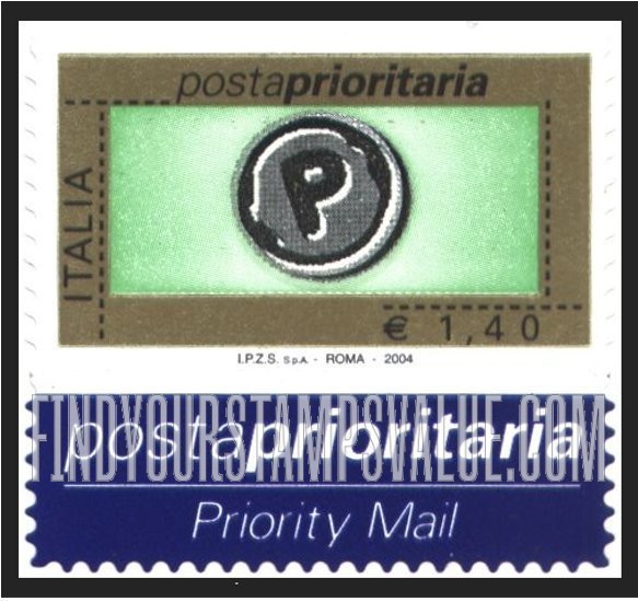 FindYourStampsValue: Priority Mail Type of 2001 With Euro Denominations Only