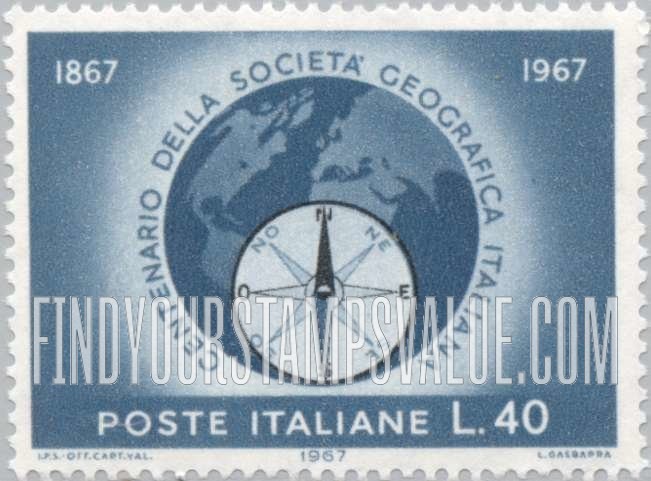 FindYourStampsValue: Globe and Compass Rose