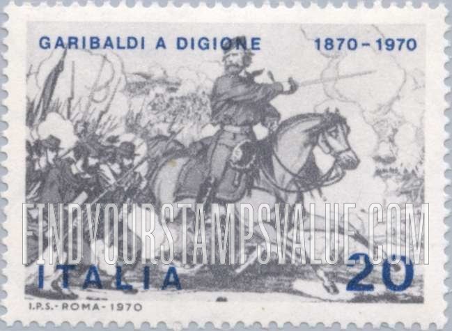 FindYourStampsValue: Garibaldi at Battle of Dijon