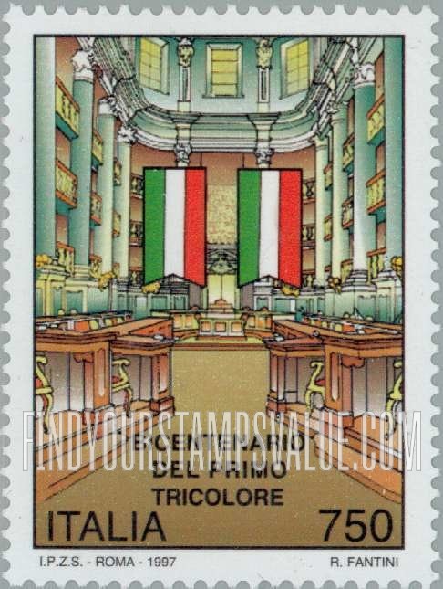 FindYourStampsValue: First National Flag, Bicentennial