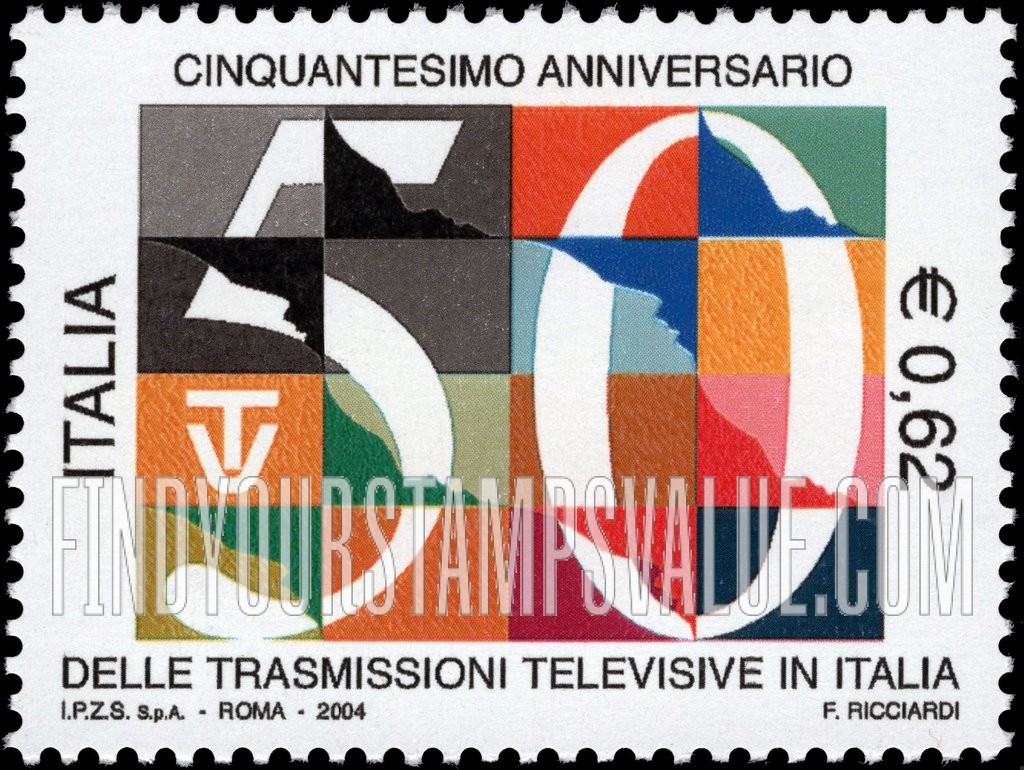 FindYourStampsValue: Television Transmissions in Italy, 50th Anniversary