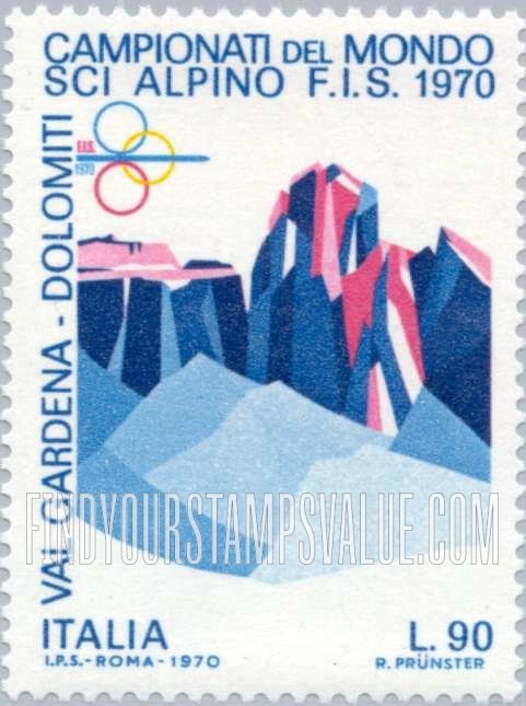 FindYourStampsValue: Sassolungo & Sella Group, Dolomite Alps.