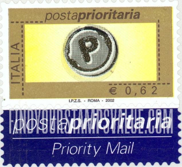 FindYourStampsValue: Priority Mail Type of 2001 with Euro Denominations Only