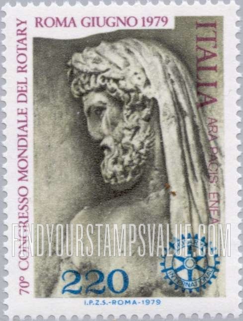 FindYourStampsValue: Aeneas and Rotary Emblem