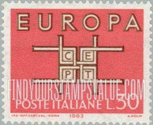 FindYourStampsValue: Europa Issue, 1963: Common Design Type
