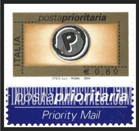 FindYourStampsValue: Priority Mail Type of 2001 With Euro Denominations Only