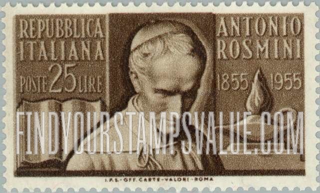 FindYourStampsValue: Antonio Rosmini, Philosopher, Death Centenary