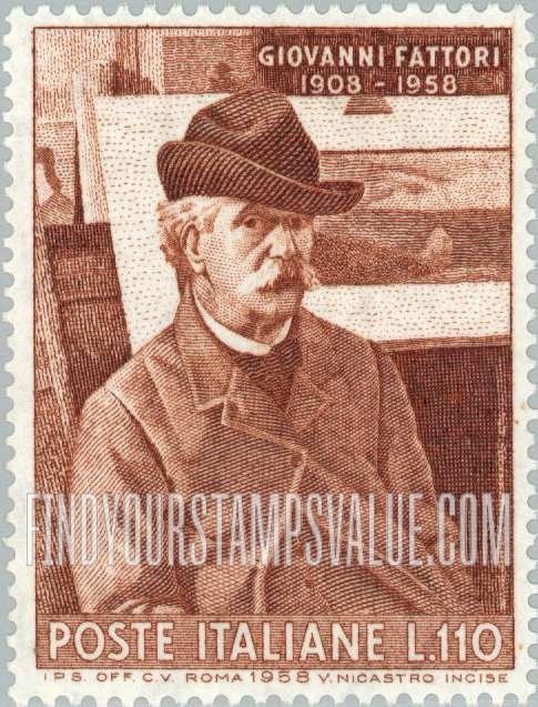 FindYourStampsValue: Giovanni Fattori, Self-portrait