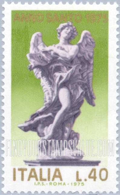 FindYourStampsValue: Holy Year 1975: Angel with Tablet