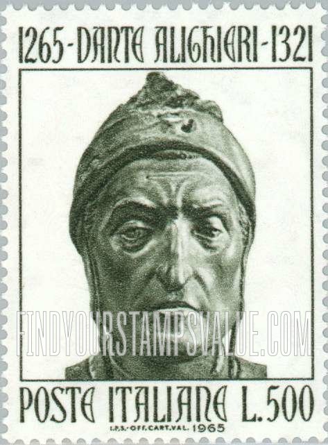 FindYourStampsValue: Dante, 15th Century Bust