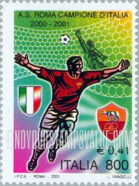 FindYourStampsValue: Rome, 2000-2001 Soccer Champions