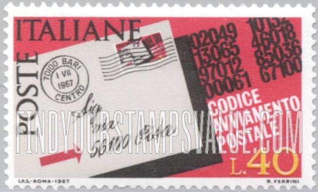 FindYourStampsValue: Letter addressed with postal zone number
