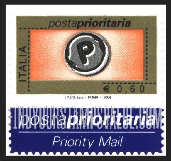 FindYourStampsValue: Priority Mail Type of 2001 With Euro Denominations Only