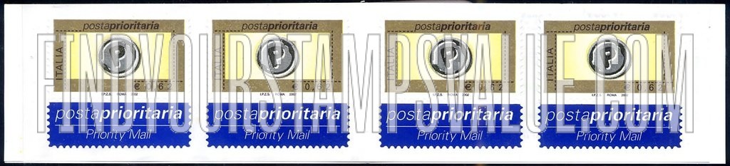FindYourStampsValue: Priority Mail Type of 2001 with Euro Denominations Only