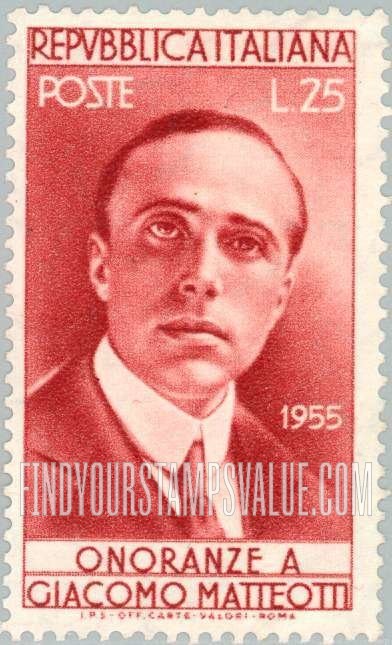 FindYourStampsValue: Giacomo Matteotti