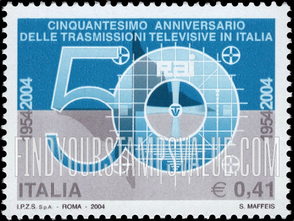 FindYourStampsValue: Television Transmissions in Italy, 50th Anniversary