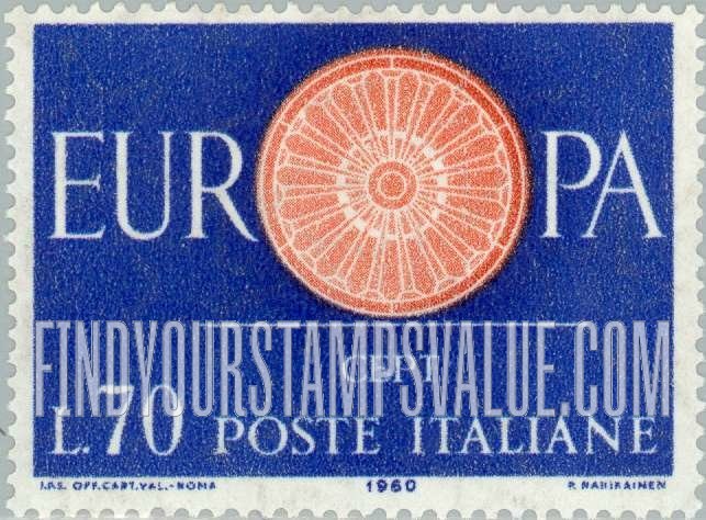 FindYourStampsValue: Europa Issue, 1960: Common Design Type