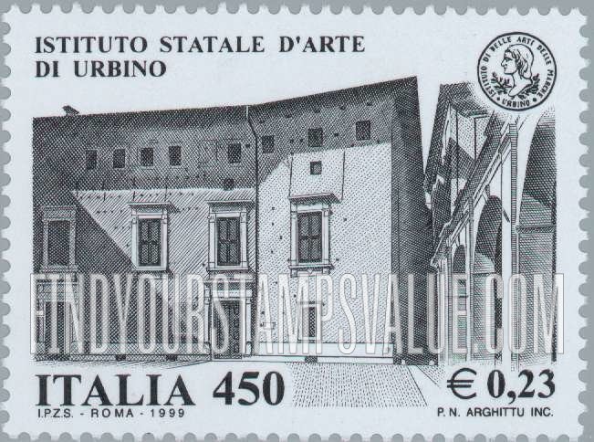 FindYourStampsValue: Schools: State Institute of Art, Urbino
