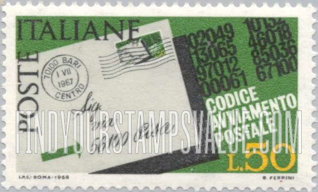 FindYourStampsValue: Letter addressed with postal zone number