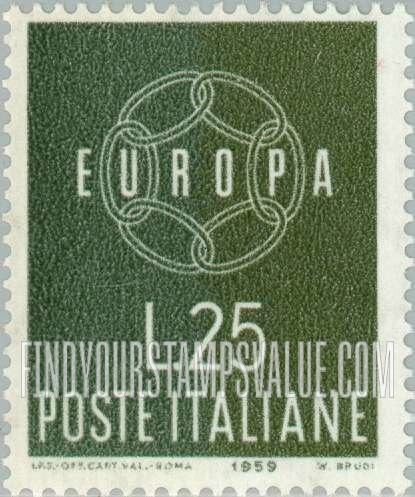 FindYourStampsValue: Europa Issue, 1959: Common Design Type