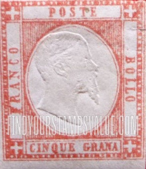 FindYourStampsValue: Neapolitan Provinces: King Victor Emmanuel II