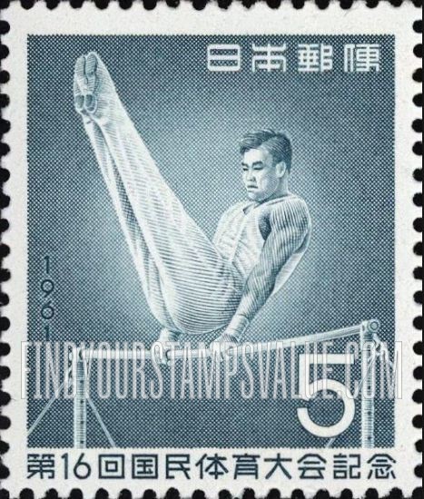 FindYourStampsValue: Gymnast on Horizontal Bar - 鉄棒選手