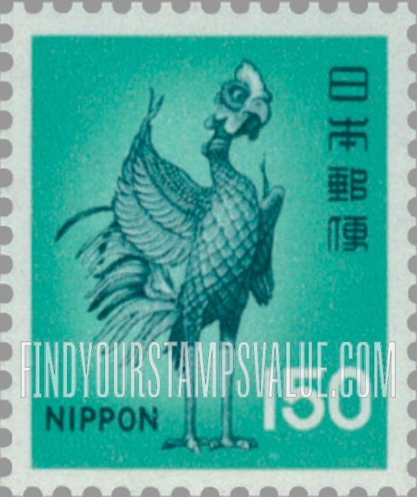 FindYourStampsValue: Bronze Phoenix, Uji - 平等院鳳凰堂棟飾り