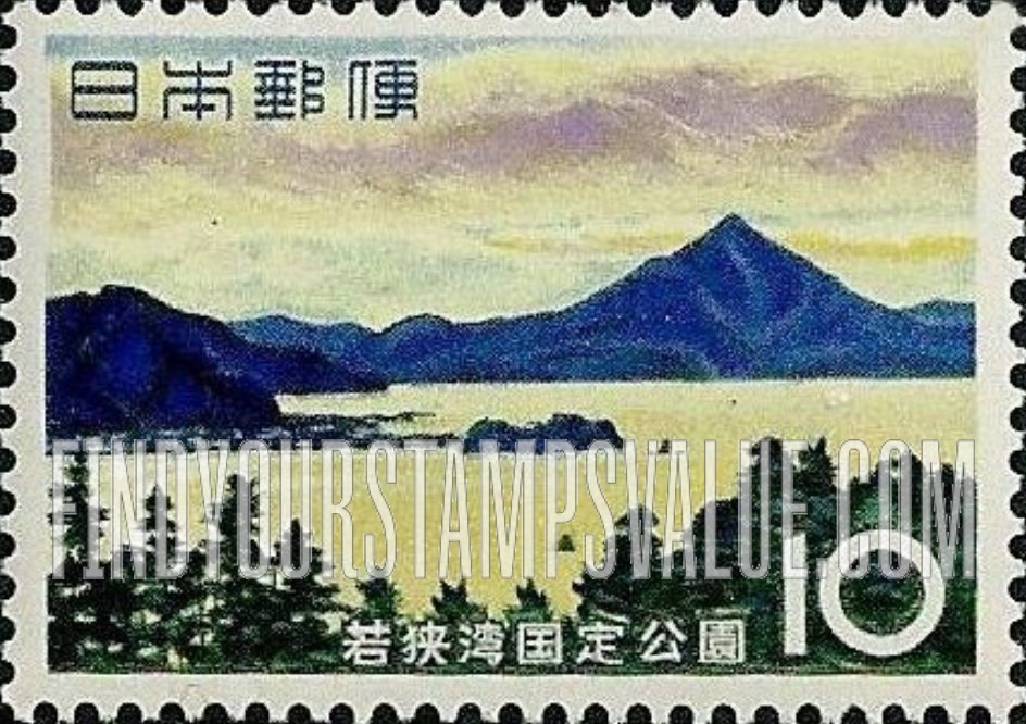 FindYourStampsValue: Wakasa-Fuji from Takahama - 高浜からの若狭富士