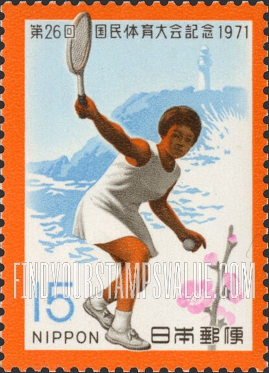FindYourStampsValue: Tennis, Cape Shiono-misaki, Plum Blossoms - テニスと潮岬灯台にウメ