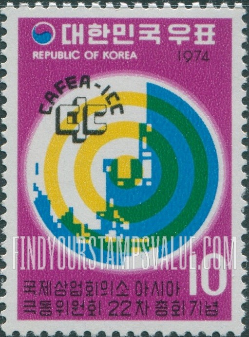 FindYourStampsValue: Emblem and Stylized Globe - 마크와 양식화된 지구