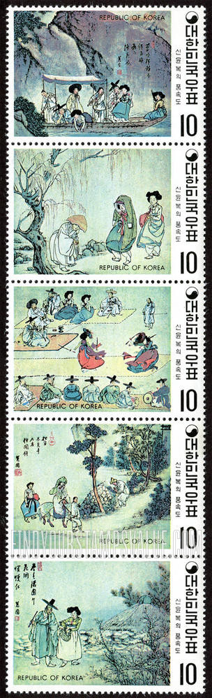 FindYourStampsValue: Paintings by Shin Yun-bok - 신윤복의 풍속도