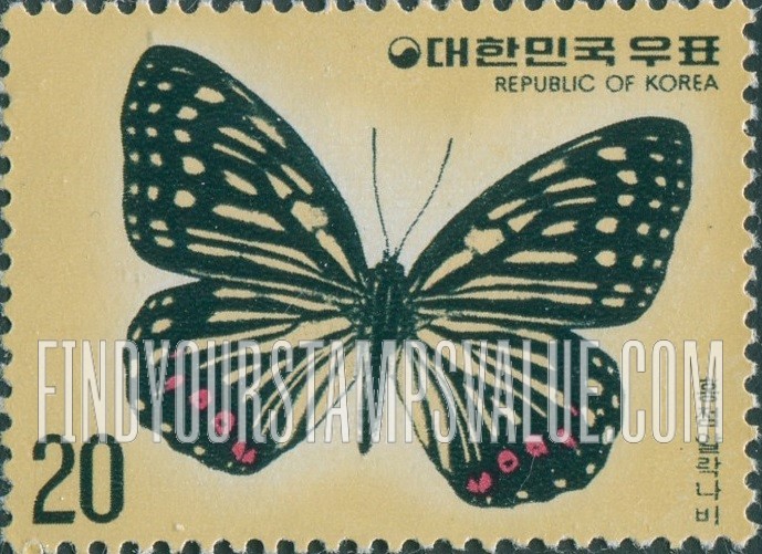 FindYourStampsValue: Hestina Assemilis - 홍점알락나비