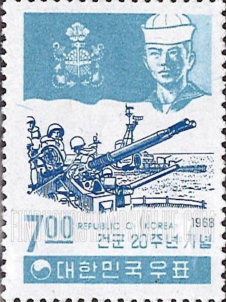 FindYourStampsValue: Sailor, Insigne and Ship's Guns - 선원, 휘장과 선박의 대포