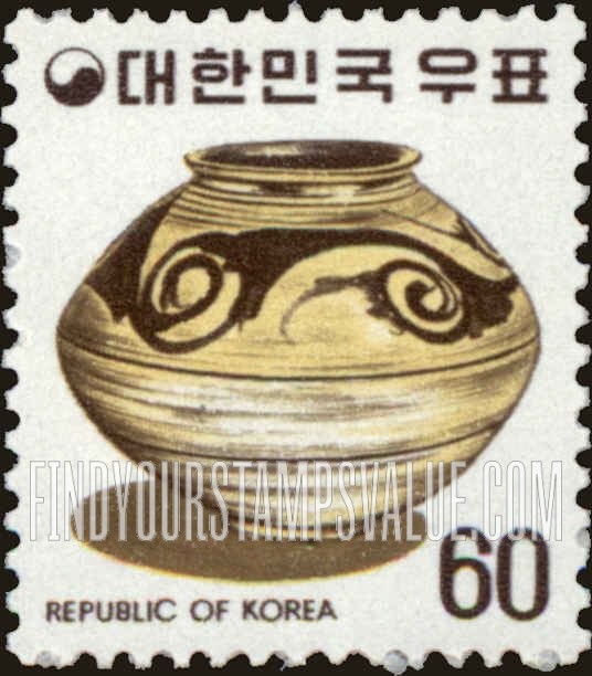 FindYourStampsValue: Ceramic Vase - 분청사기철회와문항아리