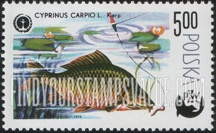 FindYourStampsValue: Fish and Environmental Protection Emblem: Carp